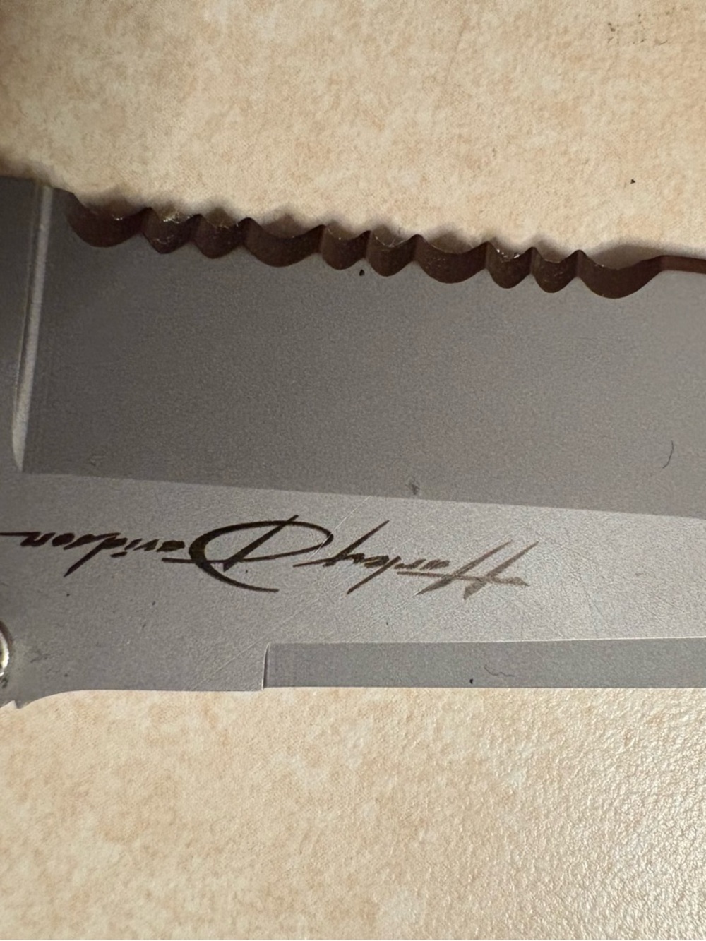 Harley Davidson, flaming legend Cryo edge knife from 2001 with leather sheath - Picture 5 of 15